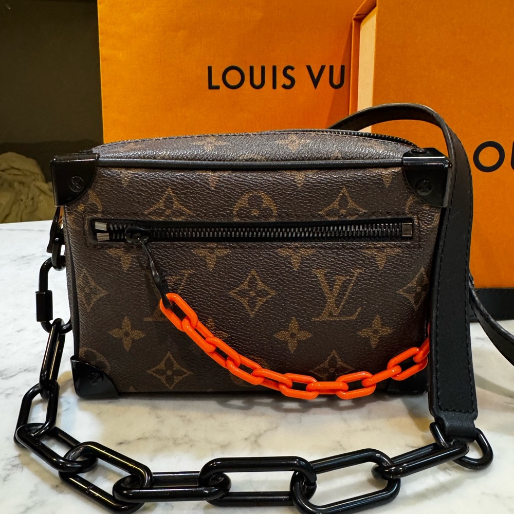 Louis Vuitton Monogram Crossbody Bag with Orange Chain